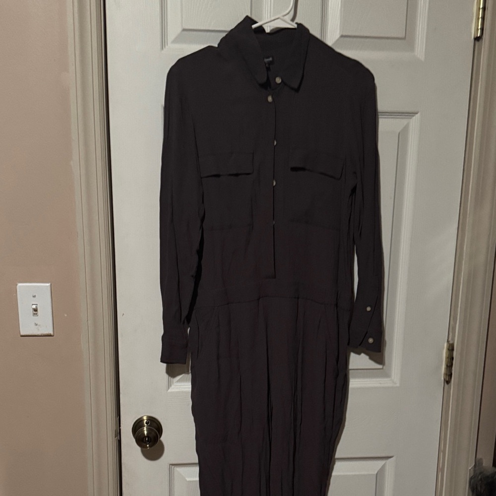 Madewell Black Long Sleeve Jumpsuit